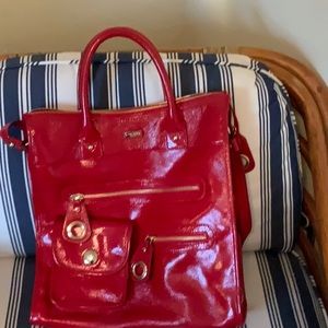 Kate Spade patent leather red satchel
